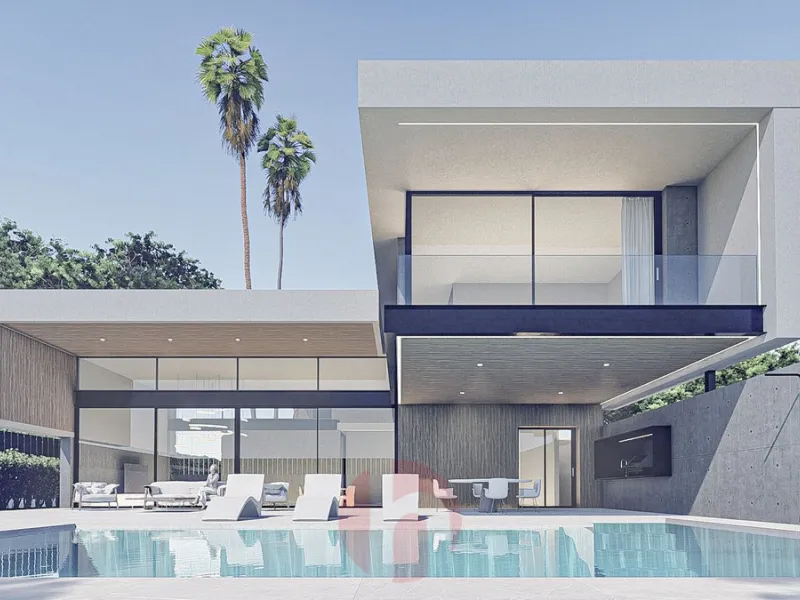 Two joined urban plots for sale! with or without current Villa Project. 1102m2 total plot surface of the joined two plotes. Plot number 1 - 582m2, plot number 2 - 520m2. Total buildability 0.40 = 441 m2, total occupation 35% = 386 m2