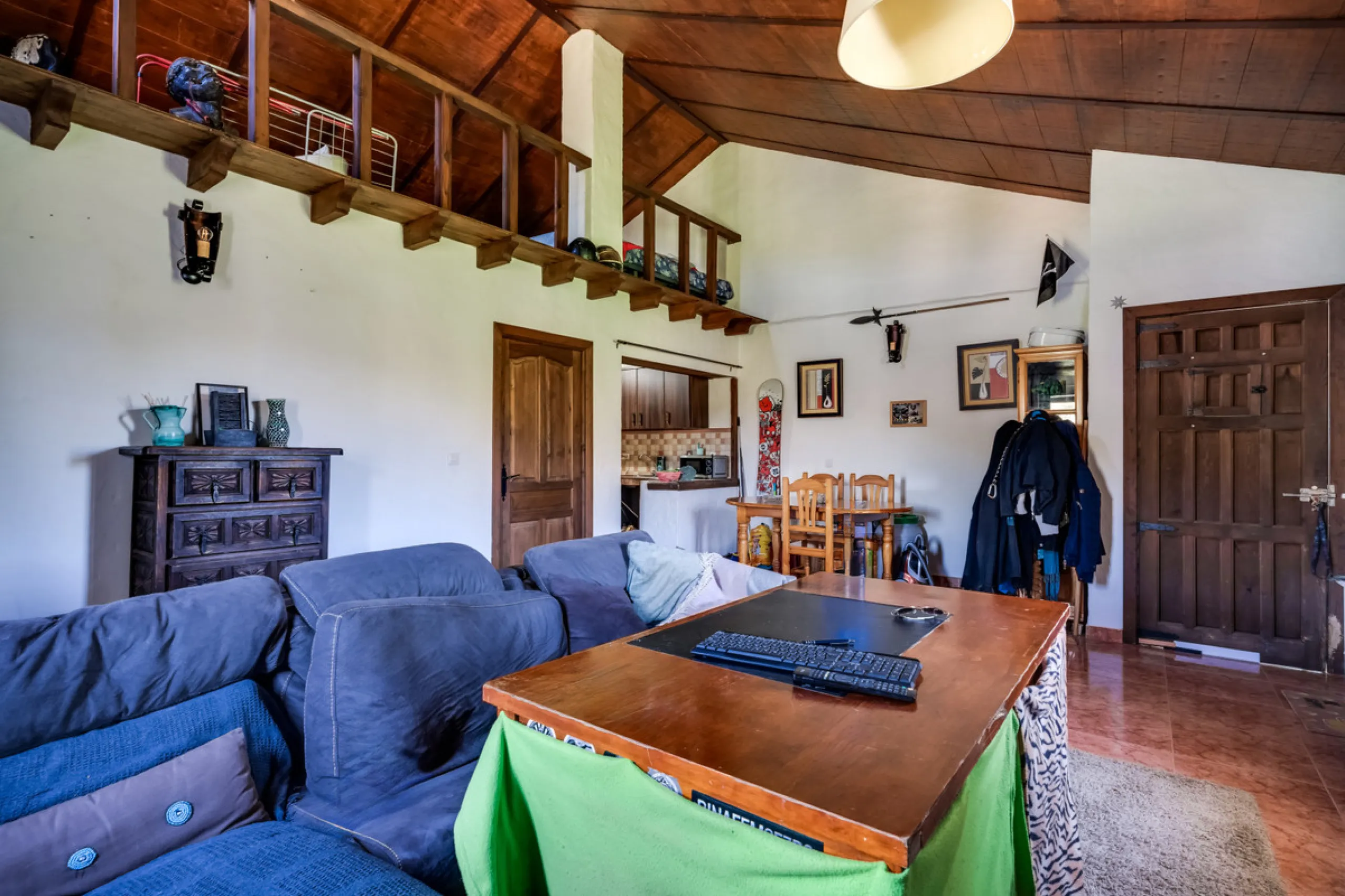 COUNTRY HOUSE in MONDA - Country house with pool, covered porch. On ground floor living/dining room, fitted kitchen, bathrooms, store room, 4 bedrooms. An external staircase leads to the upper floor with living room, office, 2 bedrooms, bathroom and stora