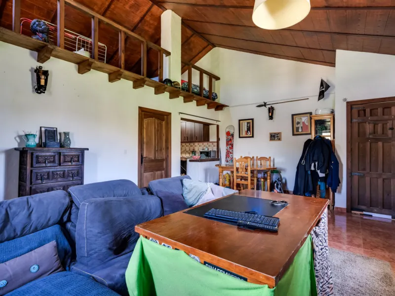 COUNTRY HOUSE in MONDA - Country house with pool, covered porch. On ground floor living/dining room, fitted kitchen, bathrooms, store room, 4 bedrooms. An external staircase leads to the upper floor with living room, office, 2 bedrooms, bathroom and stora
