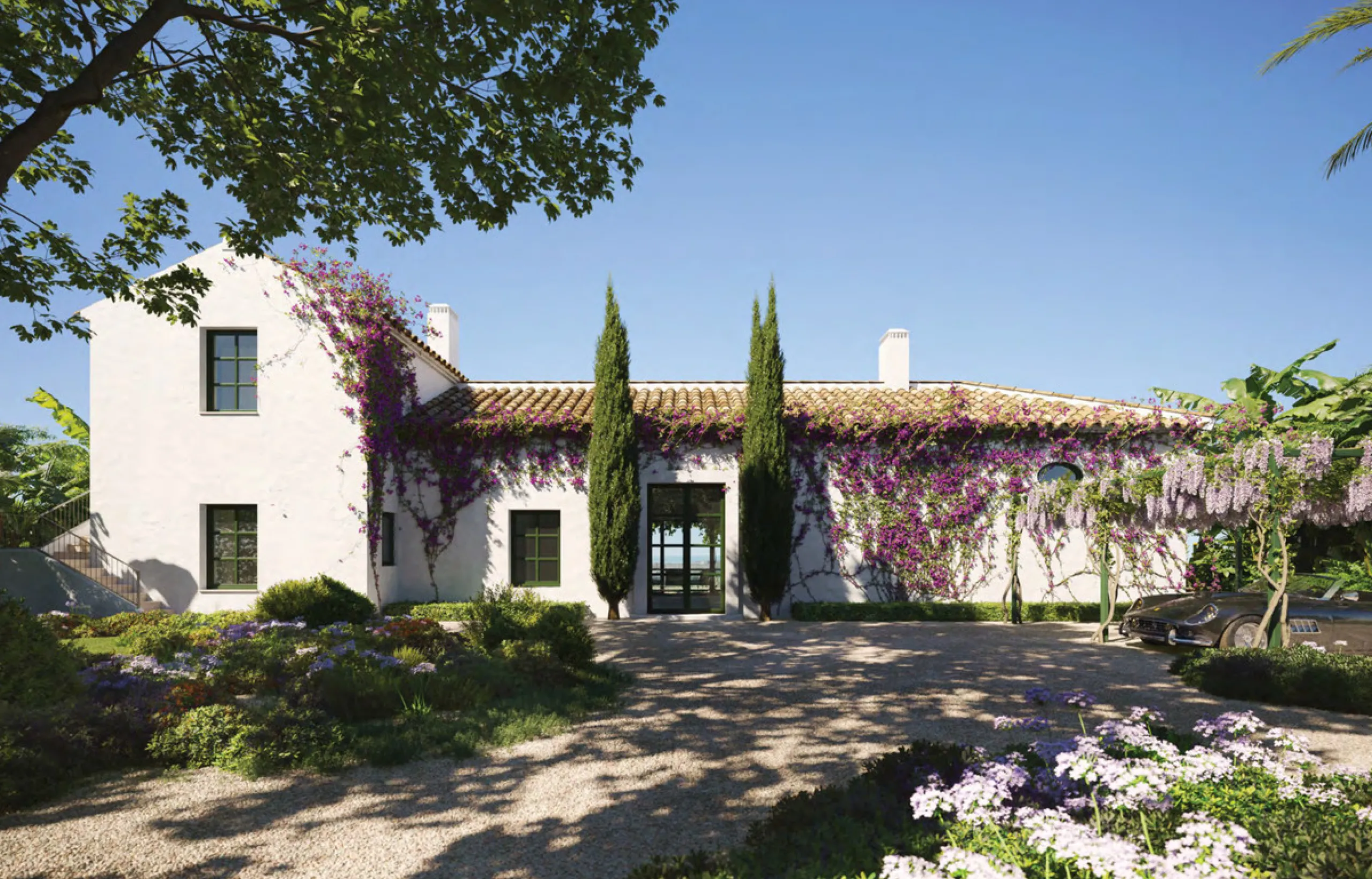 Discover an enchanting Mediterranean estate situated within the exclusive gated enclave of La Loma de Cortesin, in the esteemed Finca Cortesin resort. Crafted by esteemed architects Torras y Sierra, this remarkable residence boasts captivating architectur