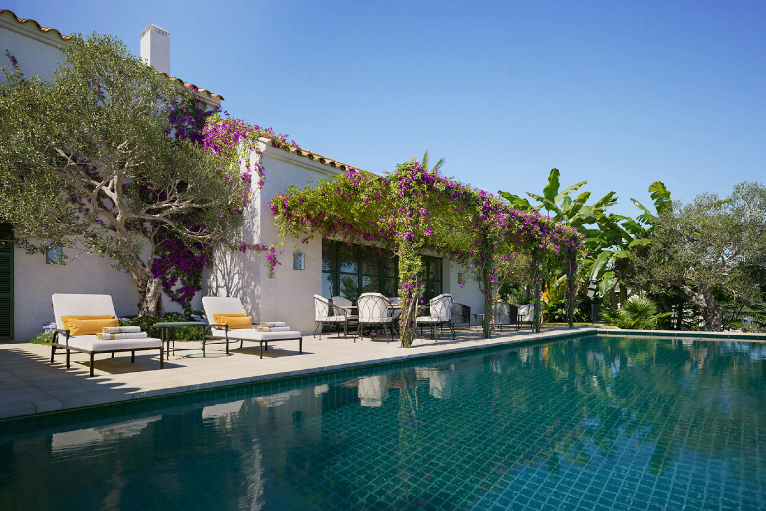 Discover an enchanting Mediterranean estate situated within the exclusive gated enclave of La Loma de Cortesin, in the esteemed Finca Cortesin resort. Crafted by esteemed architects Torras y Sierra, this remarkable residence boasts captivating architectur