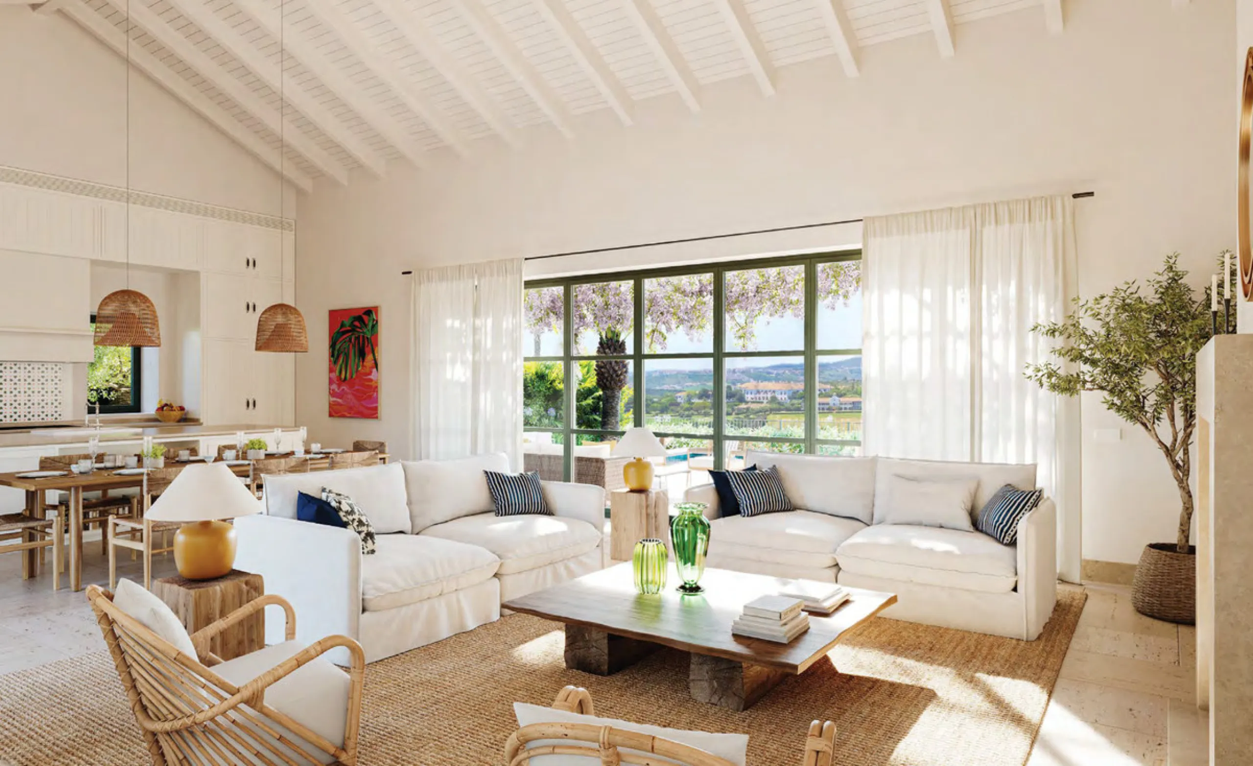 Welcome to a stunning Mediterranean estate nestled within the exclusive gated enclave of La Loma de Cortesin, set within the esteemed Finca Cortesin resort. Designed by renowned architects Torras y Sierra, this captivating residence evokes the charm of tr