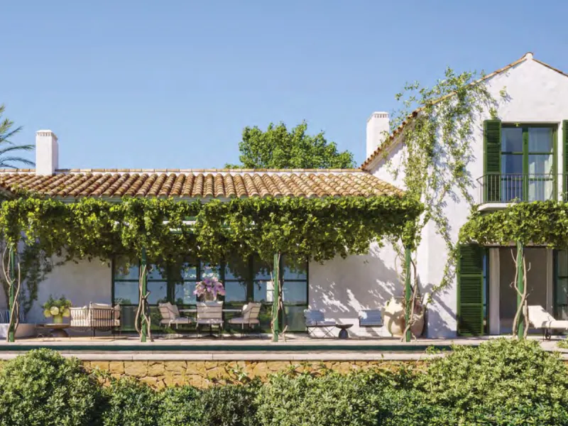 Welcome to a stunning Mediterranean estate nestled within the exclusive gated enclave of La Loma de Cortesin, set within the esteemed Finca Cortesin resort. Designed by renowned architects Torras y Sierra, this captivating residence evokes the charm of tr