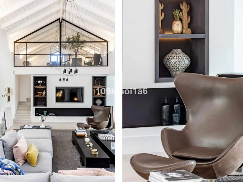 This elegant south east-facing villa is set within a quiet cul-de-sac in Las Brisas, Nueva Andalucía, offering privacy, mature gardens, and open views enhanced by abundant natural light throughout the day. The property blends the charm of a timeless Andal