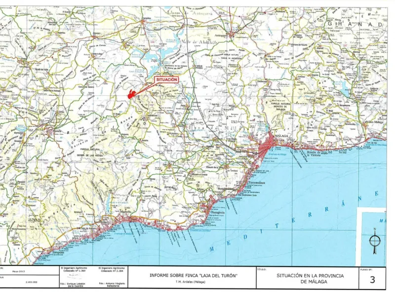 Impressive country estate close to Málaga, possibility to build. Rural property of 313 hectares (3.130.000 sqm or 773,44 acres) located in the Municipality or Ardales in Málaga Province.