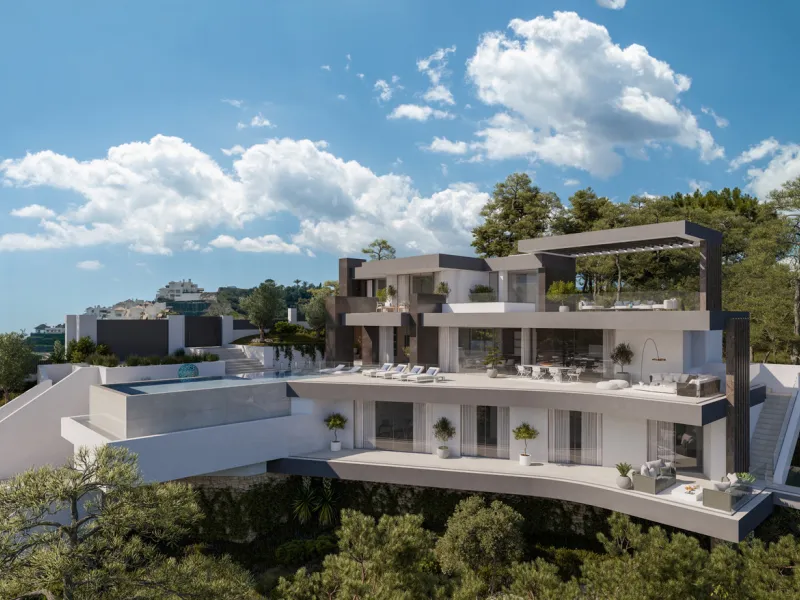 Villa Alegria is a brand-new luxury villa in the prestigious Marbella Club Golf Resort. The home spans 650m² on a4,200m² plot and offers four bedrooms with ensuite bathrooms, each opening onto private terraces with sweeping views of the Mediterranean coas