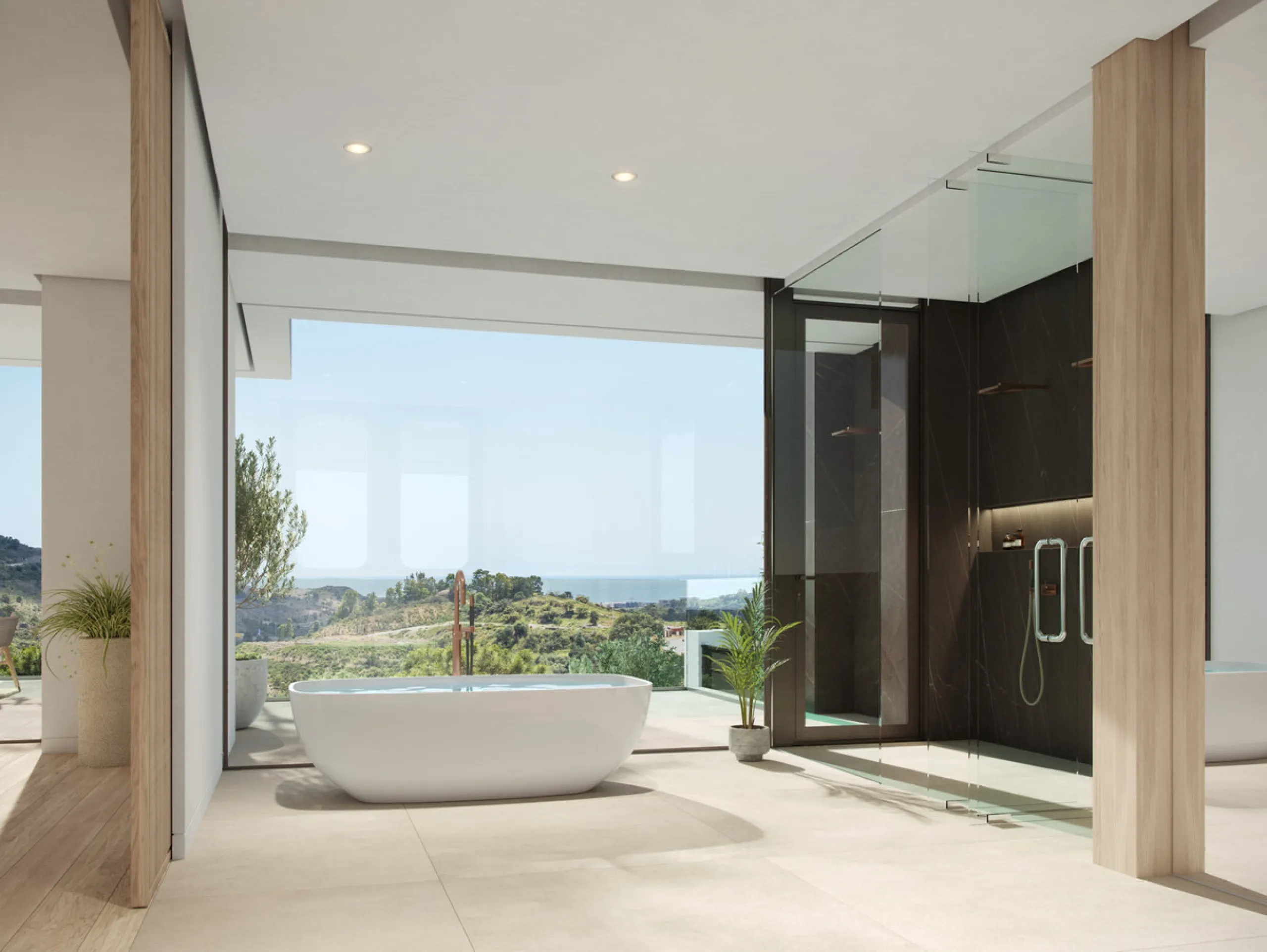 Villa Alegria is a brand-new luxury villa in the prestigious Marbella Club Golf Resort. The home spans 650m² on a4,200m² plot and offers four bedrooms with ensuite bathrooms, each opening onto private terraces with sweeping views of the Mediterranean coas