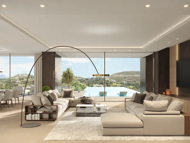 Villa Alegria is a brand-new luxury villa in the prestigious Marbella Club Golf Resort. The home spans 650m² on a4,200m² plot and offers four bedrooms with ensuite bathrooms, each opening onto private terraces with sweeping views of the Mediterranean coas
