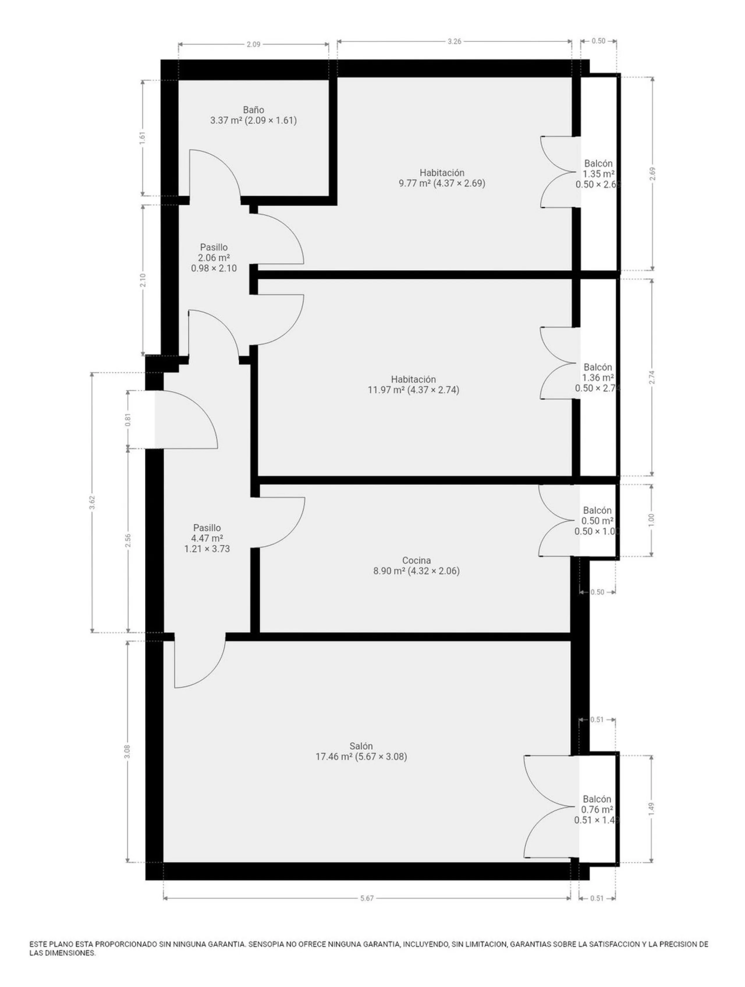 Apartment - Top Floor Apartment в продаже в Málaga, Málaga. В доме 2 спален и 1 ванных комнат. Площадь дома 79 м²