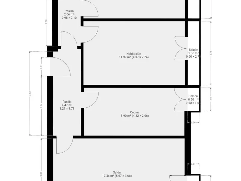 Apartment - Top Floor Apartment в продаже в Málaga, Málaga. В доме 2 спален и 1 ванных комнат. Площадь дома 79 м²