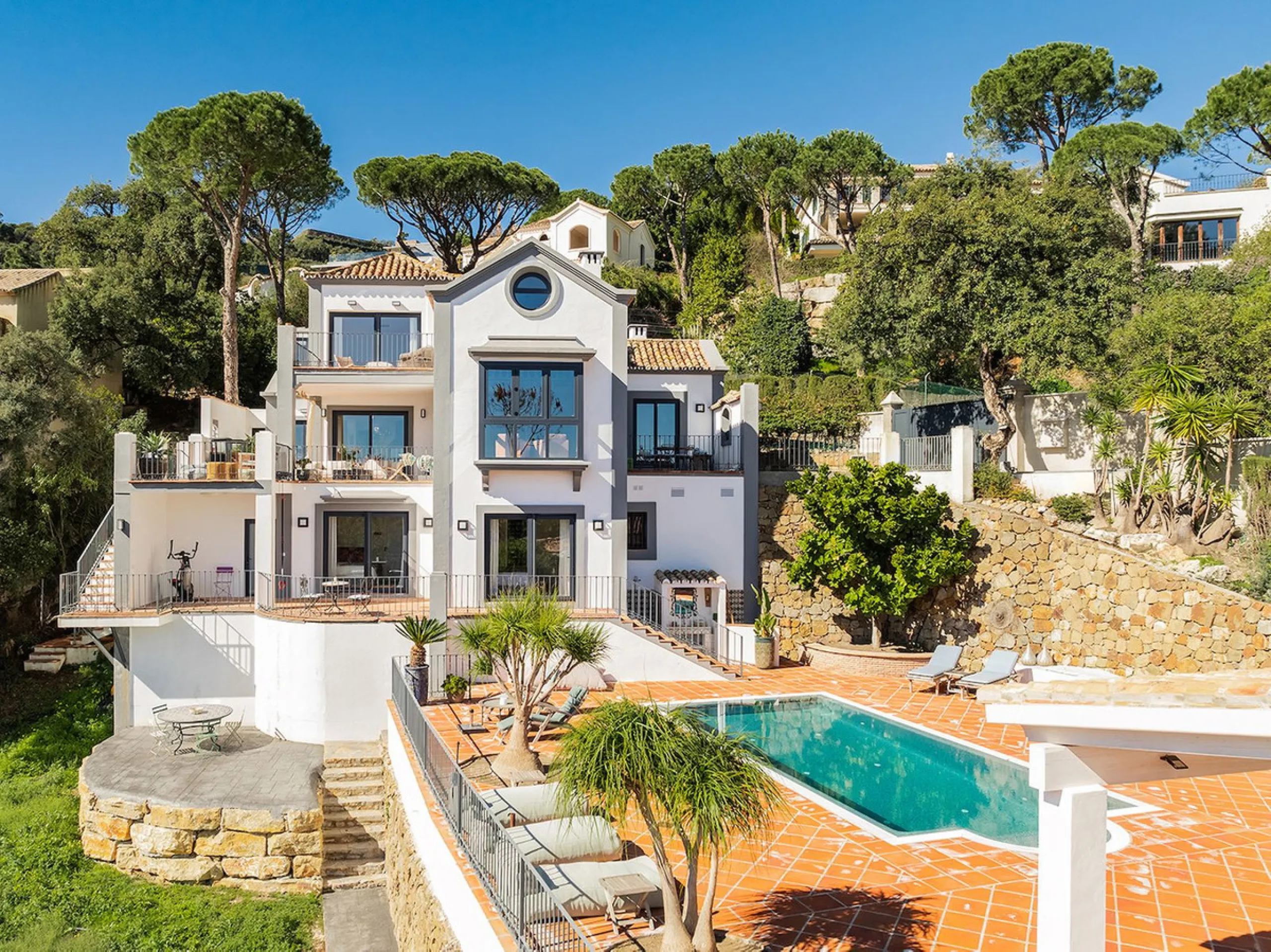 Exquisite Andalusian 4 bed luxury villa with lots of personality for sale in El Madroñal, Benahavis