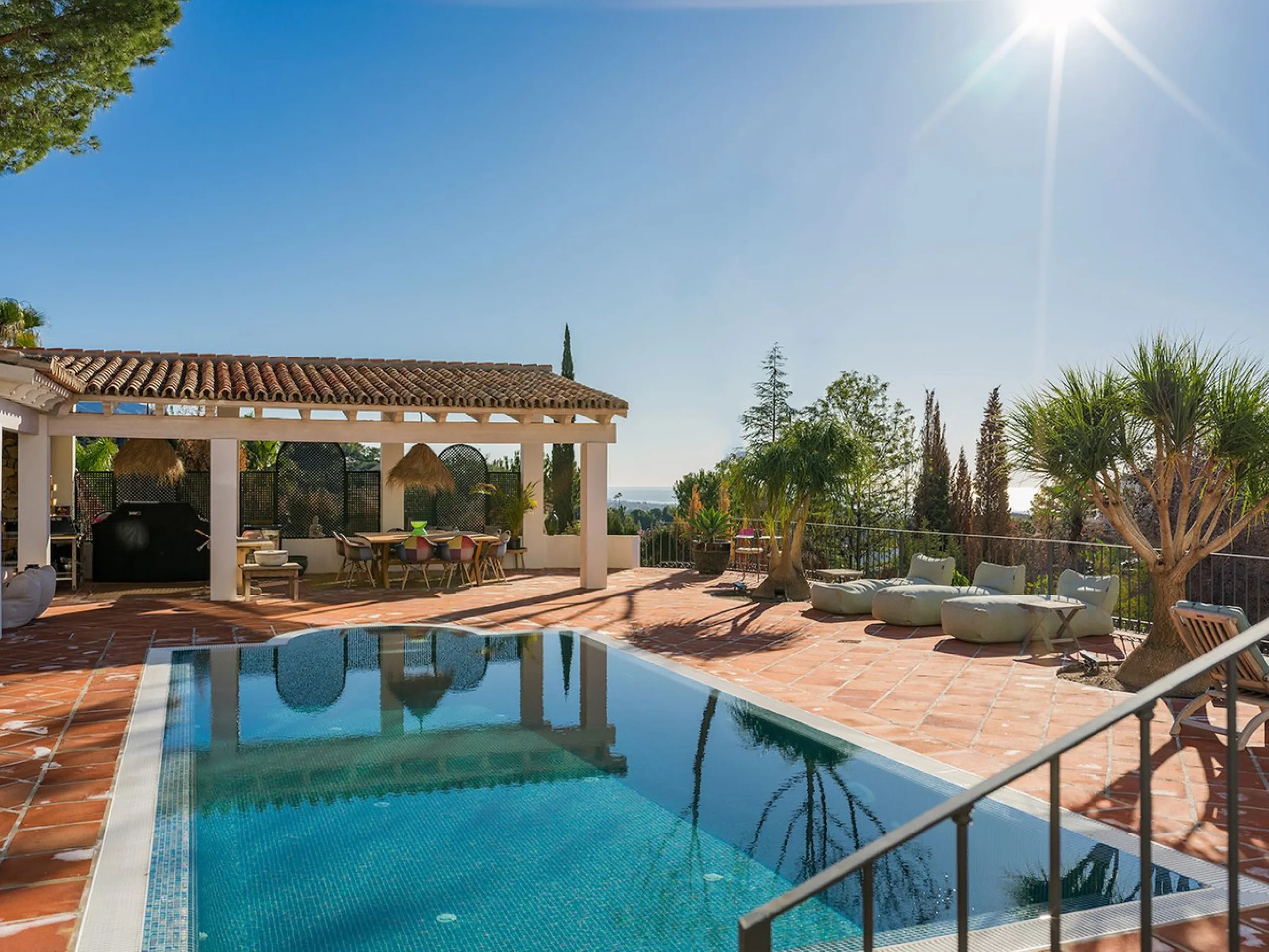 Exquisite Andalusian 4 bed luxury villa with lots of personality for sale in El Madroñal, Benahavis