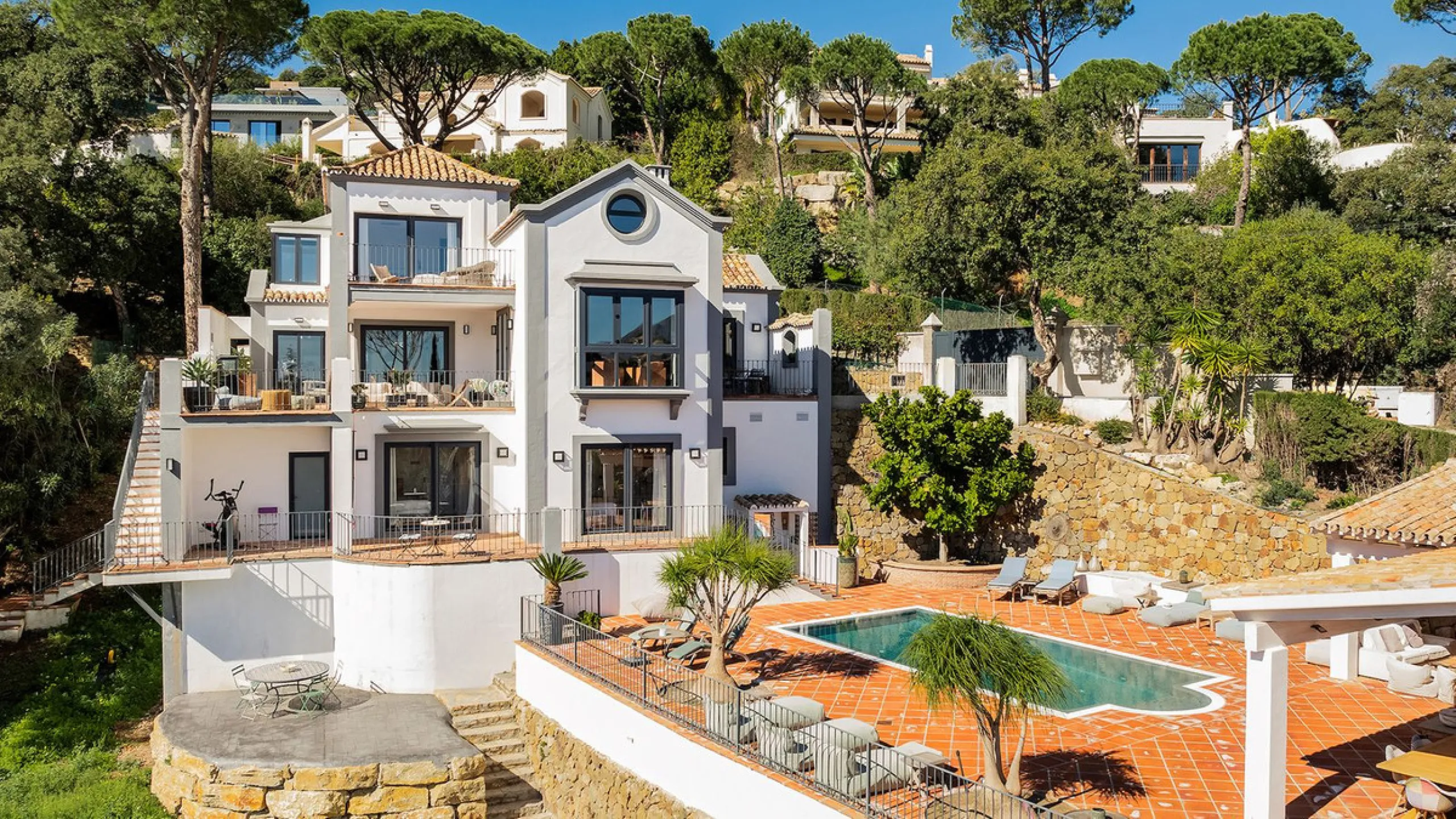 Exquisite Andalusian 4 bed luxury villa with lots of personality for sale in El Madroñal, Benahavis