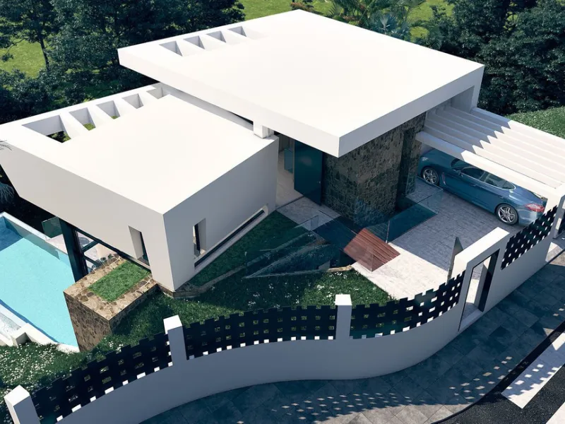 House - Detached Villa в продаже в Estepona, Málaga. В доме 3 спален и 2 ванных комнат. Площадь дома 420 м². Площадь участка 560 м²