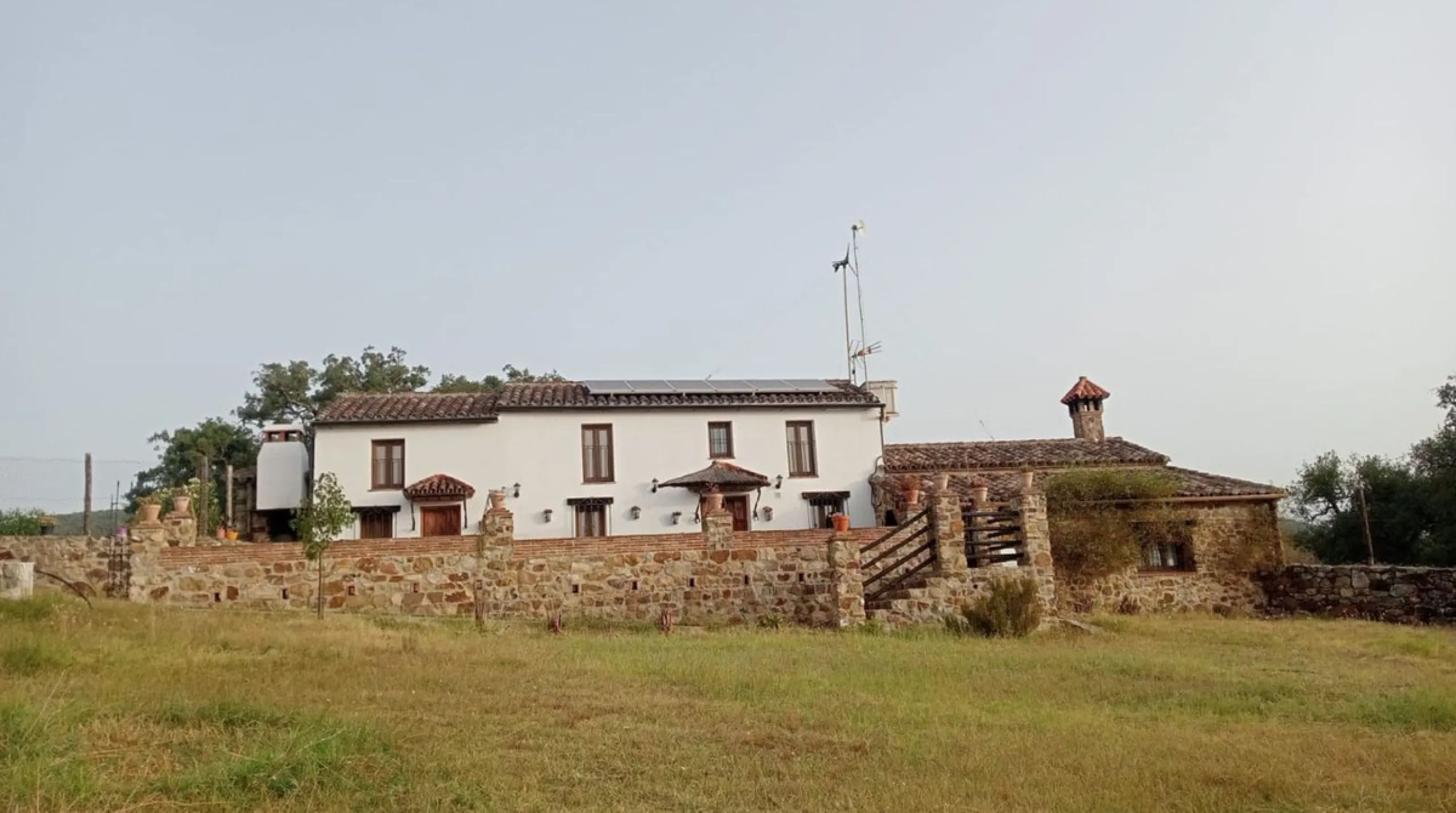 Rustic finca on a remote location. Ideal for nature lovers, family and a very peaceful location with modern comfort. The house is self-sustainable: Solar panels + wind-mill +battery for electricity. Own well for water. Wireless internet connection..