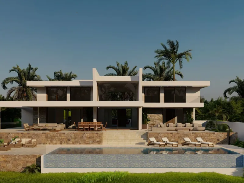 This beautiful contemporary ecological villa is an off plan in the beautiful area of Marbella Club Golf with stunning open golf views and mountain views and shall be finished with the highest specifications possible on 3 floors.