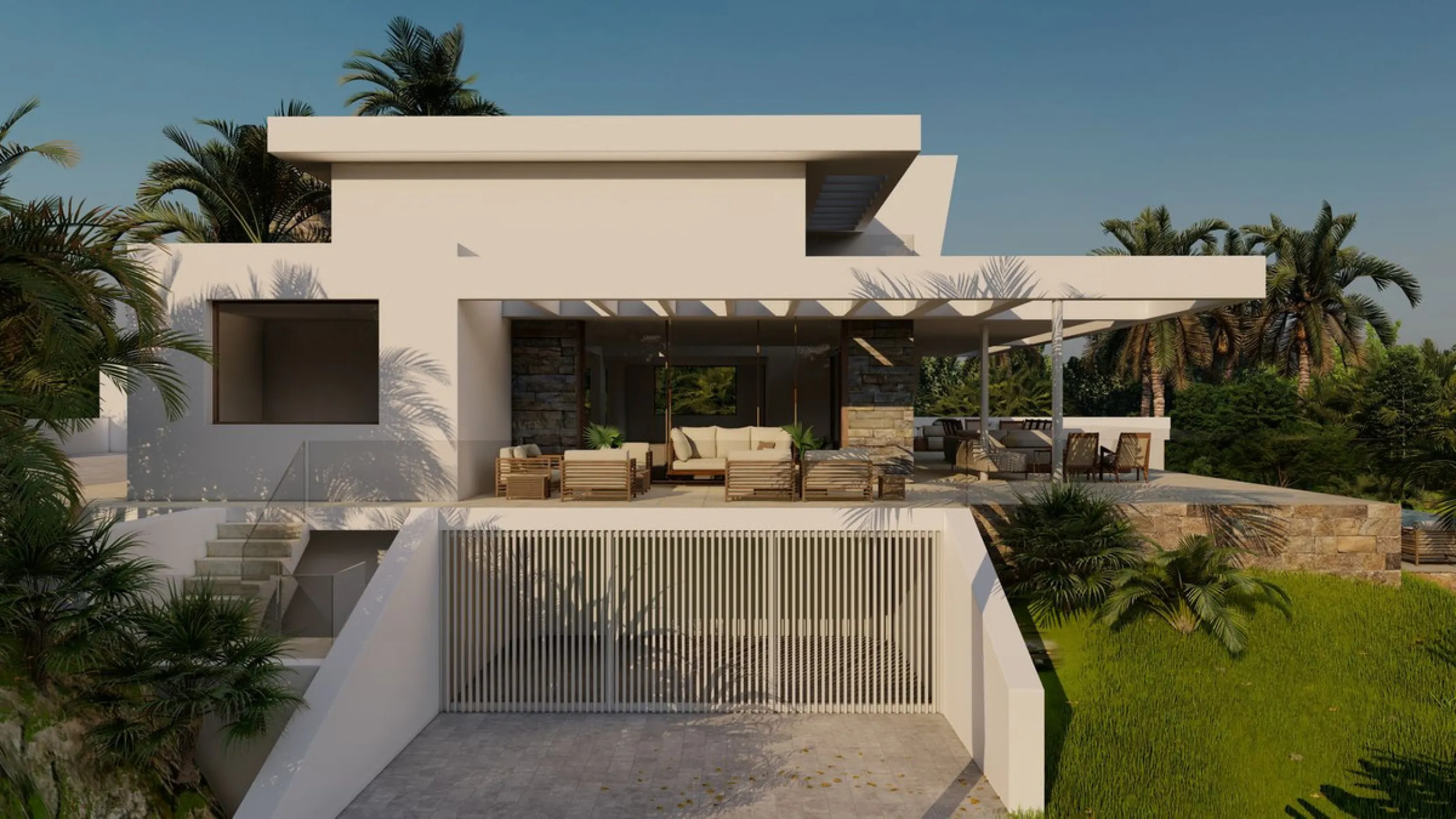 This beautiful contemporary ecological villa is an off plan in the beautiful area of Marbella Club Golf with stunning open golf views and mountain views and shall be finished with the highest specifications possible on 3 floors.