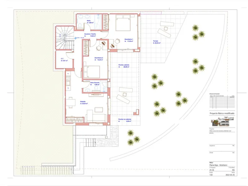 Project and licenses approved so construction can start as soon as the client wants. Off-plan luxury villa, 1st line golf in La Cala Golf consisting of 2 floors and a huge solarium with terrace and pool. This property will have 5 bedrooms, a studio/bedroo