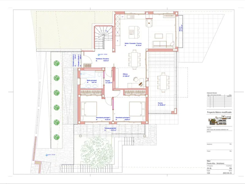Project and licenses approved so construction can start as soon as the client wants. Off-plan luxury villa, 1st line golf in La Cala Golf consisting of 2 floors and a huge solarium with terrace and pool. This property will have 5 bedrooms, a studio/bedroo