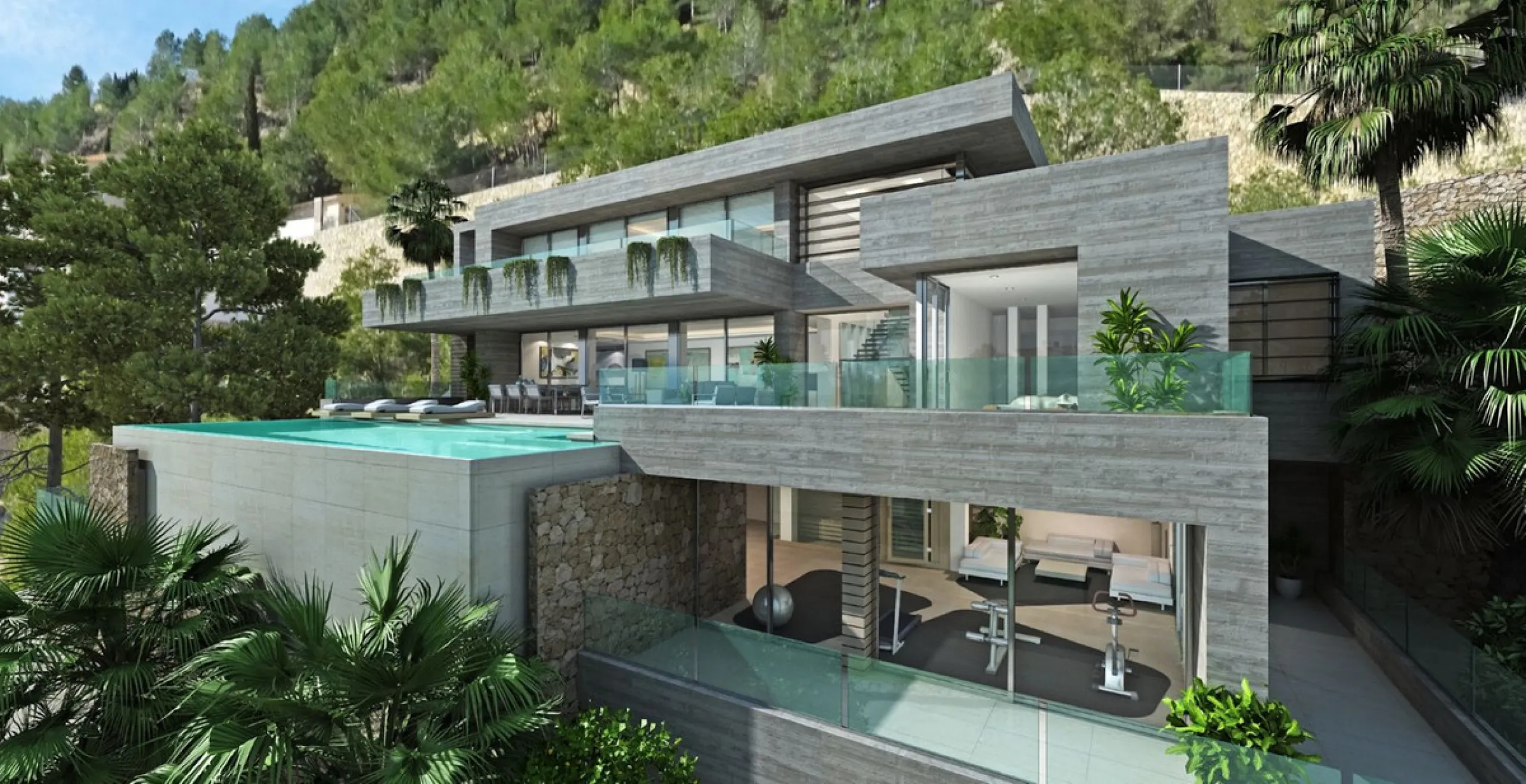 OFF-PLAN LUXURY ECOLOGICAL CONTEMPORARY VILLA- KEY-IN-HAND PROJECT ON A HUGE PLOT –BENAHAVIS only 4,9 km from the beaches in San Pedro de Alcantara and will be built on 3 floors.