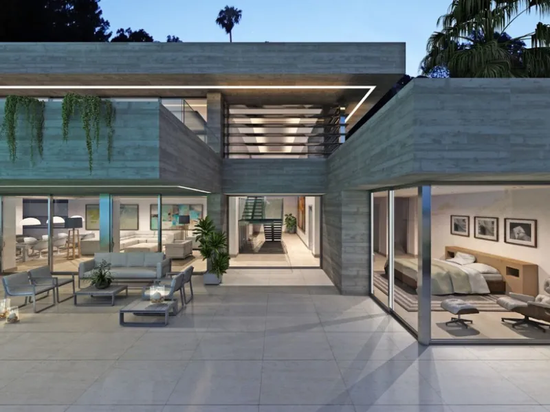 OFF-PLAN LUXURY ECOLOGICAL CONTEMPORARY VILLA- KEY-IN-HAND PROJECT ON A HUGE PLOT –BENAHAVIS only 4,9 km from the beaches in San Pedro de Alcantara and will be built on 3 floors.