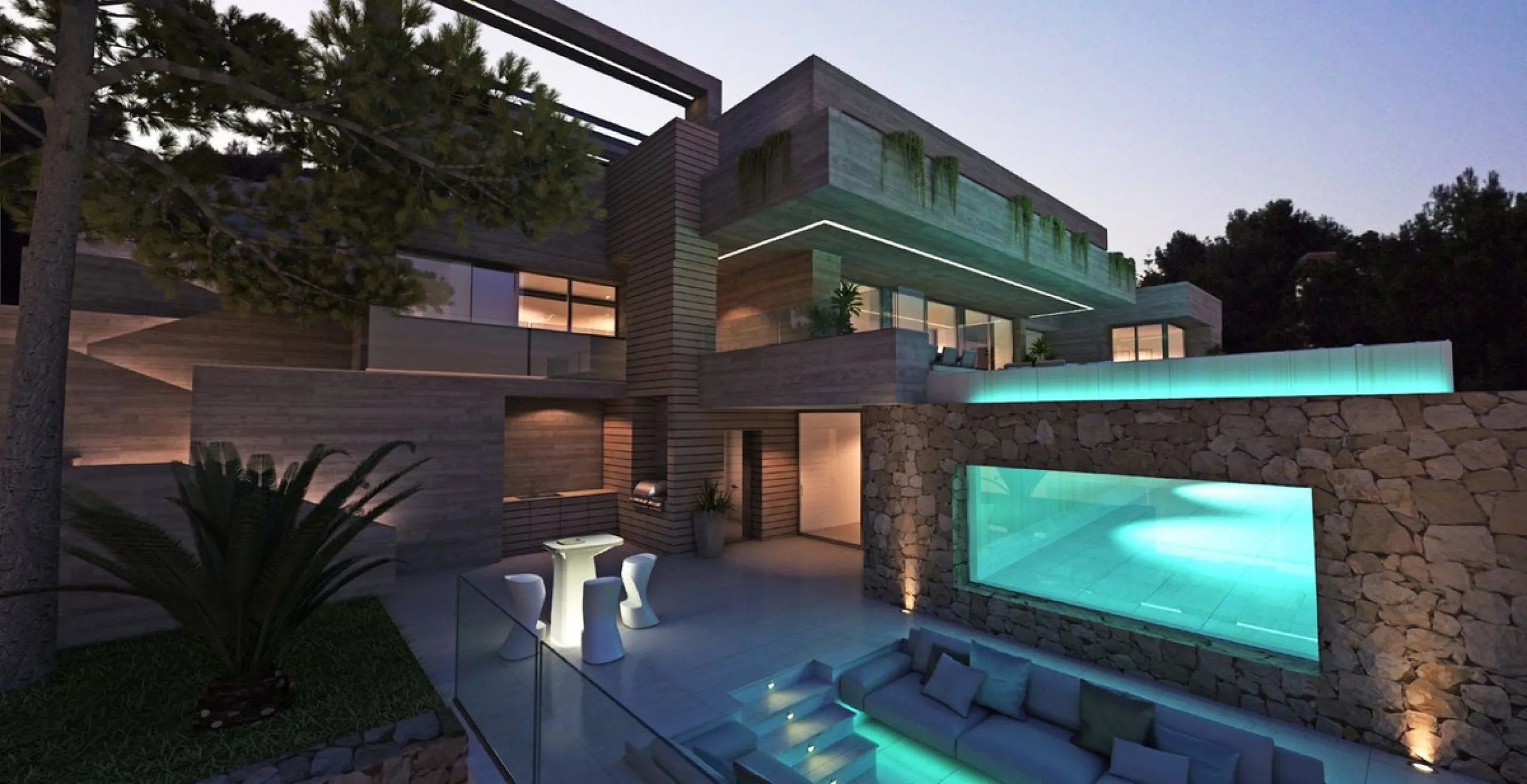 OFF-PLAN LUXURY ECOLOGICAL CONTEMPORARY VILLA- KEY-IN-HAND PROJECT ON A HUGE PLOT –BENAHAVIS only 4,9 km from the beaches in San Pedro de Alcantara and will be built on 3 floors.
