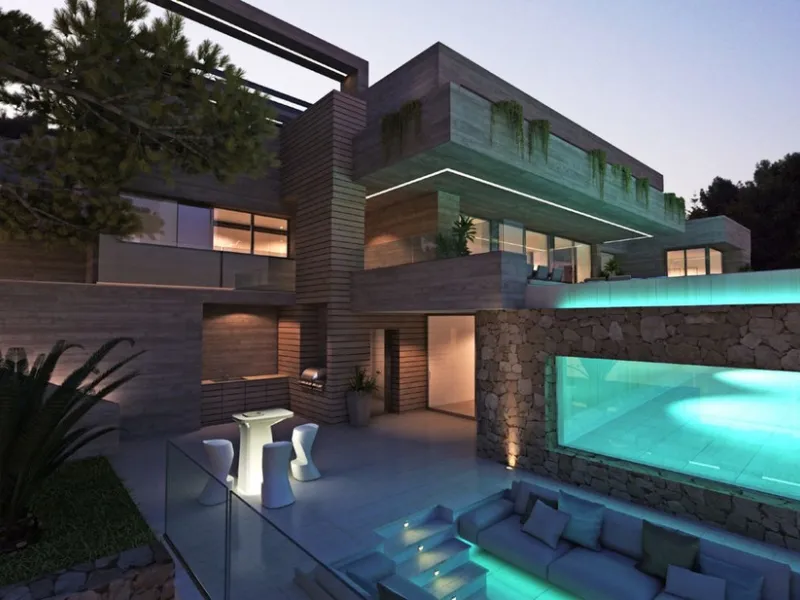 OFF-PLAN LUXURY ECOLOGICAL CONTEMPORARY VILLA- KEY-IN-HAND PROJECT ON A HUGE PLOT –BENAHAVIS only 4,9 km from the beaches in San Pedro de Alcantara and will be built on 3 floors.