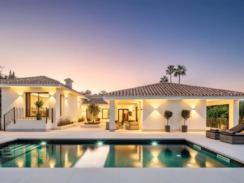 A beautiful and truly elegant, superbly designed villa in Marbella. Available now providing a key-ready home for those who wish to be close to all amenities.