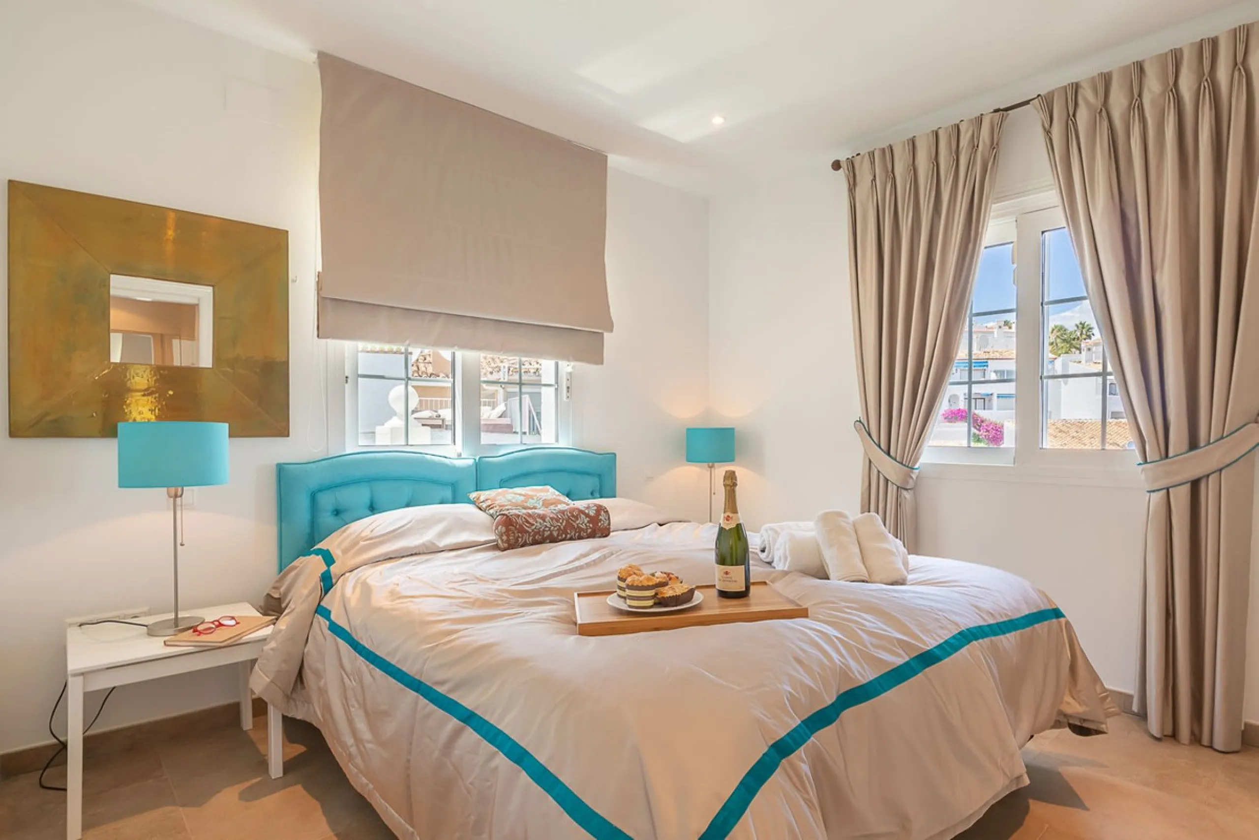 Nestled in the Urb. Torrenueva, Mijas Costa, this enchanting, six-bedroom villa, divided over two floors, epitomizes charm and elegance. Ideal for rental purposes to produce ROI or as a two family home. (Tourist Rental Licence in place). Located in the pi