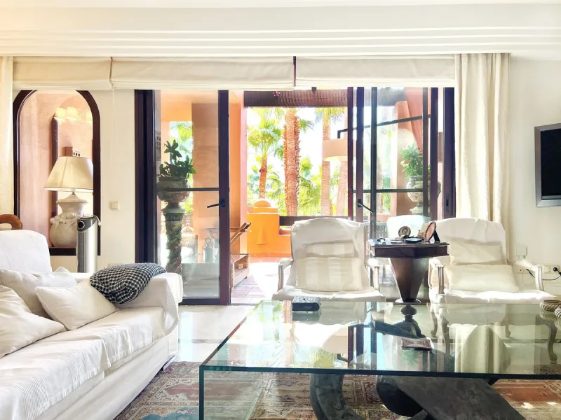 "A three bedroom duplex penthouse in La Alzambra Hill Club, a 24hr gated and secure development, set on lush tropical gardens with waterfalls, communal swimming pool and a gymnasium.