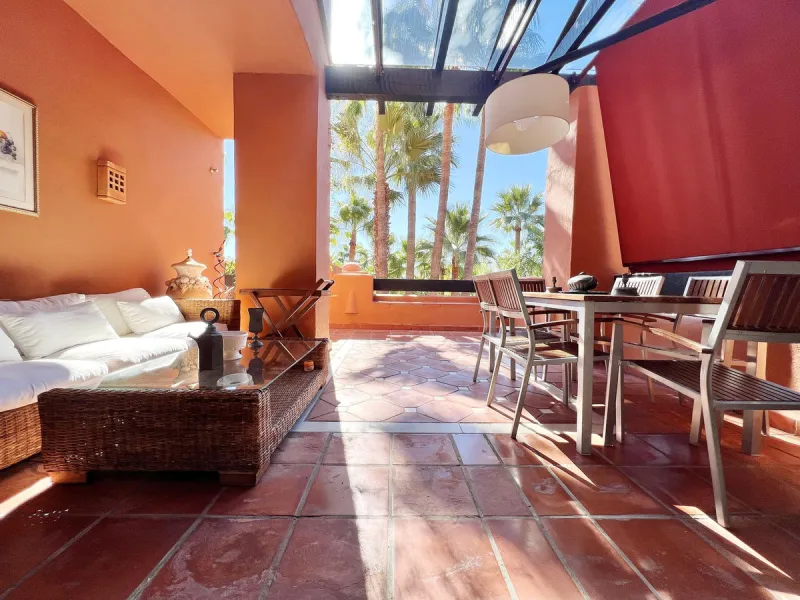 "A three bedroom duplex penthouse in La Alzambra Hill Club, a 24hr gated and secure development, set on lush tropical gardens with waterfalls, communal swimming pool and a gymnasium.