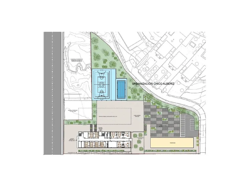 Property built with the idea of housing a private school, which can now be adapted, extended and new buildings constructed, on a plot of 12,692 m2 for rent to buy, with a net buildability of 1.5 m2t/m2s and a ground floor occupation of 60%, of which 2,626