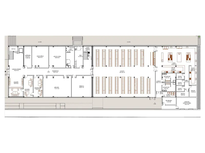 Property built with the idea of housing a private school, which can now be adapted, extended and new buildings constructed, on a plot of 12,692 m2 for rent to buy, with a net buildability of 1.5 m2t/m2s and a ground floor occupation of 60%, of which 2,626