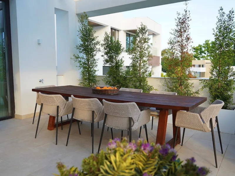 Modern luxury villa of exceptional qualities is located in a gated community, consisting of only 12 villas, with 24 hour security guards and concierge services situated in a green oasis on the edge of the famous Golden Mile and just a few metres from the 