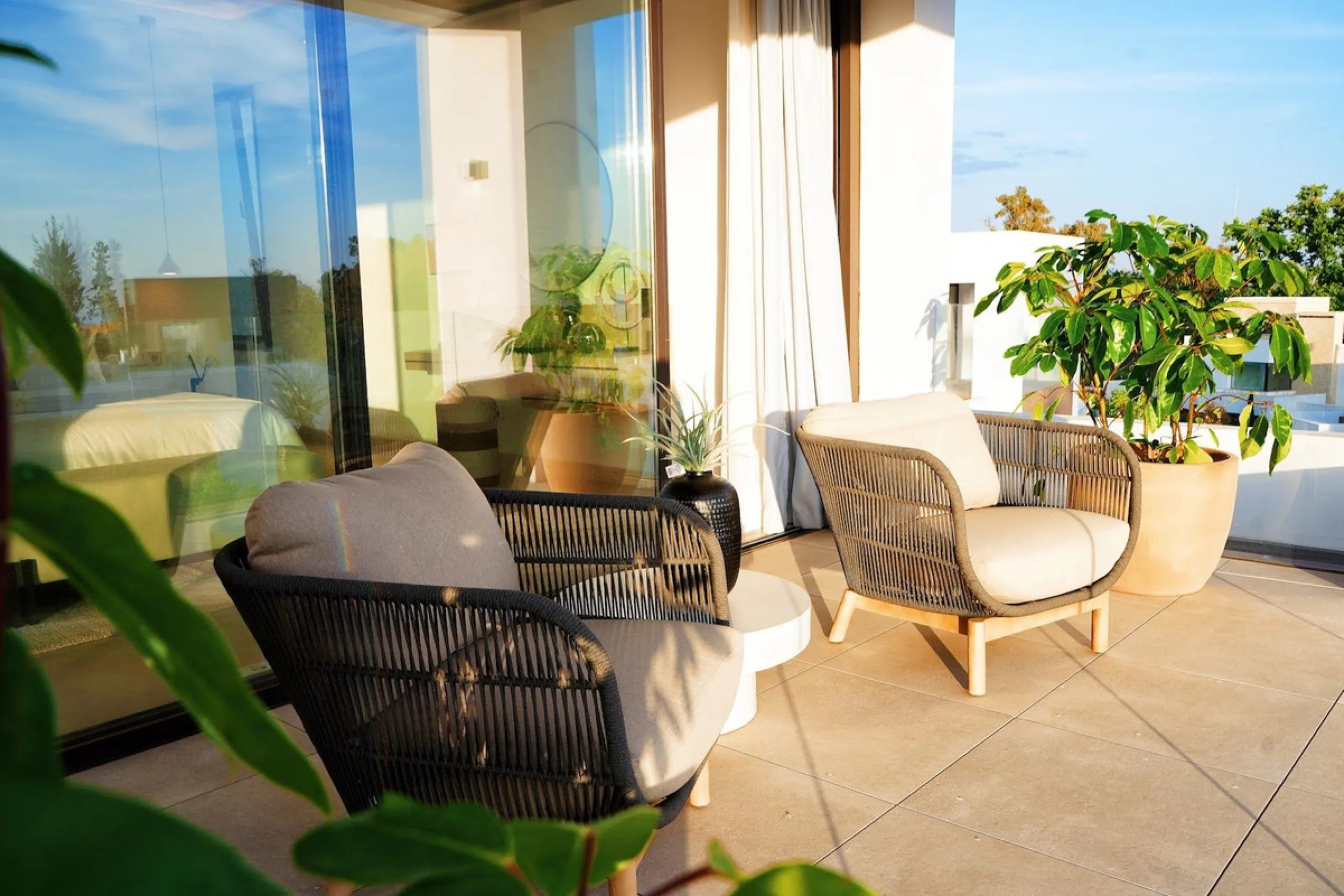 Modern luxury villa of exceptional qualities is located in a gated community, consisting of only 12 villas, with 24 hour security guards and concierge services situated in a green oasis on the edge of the famous Golden Mile and just a few metres from the 