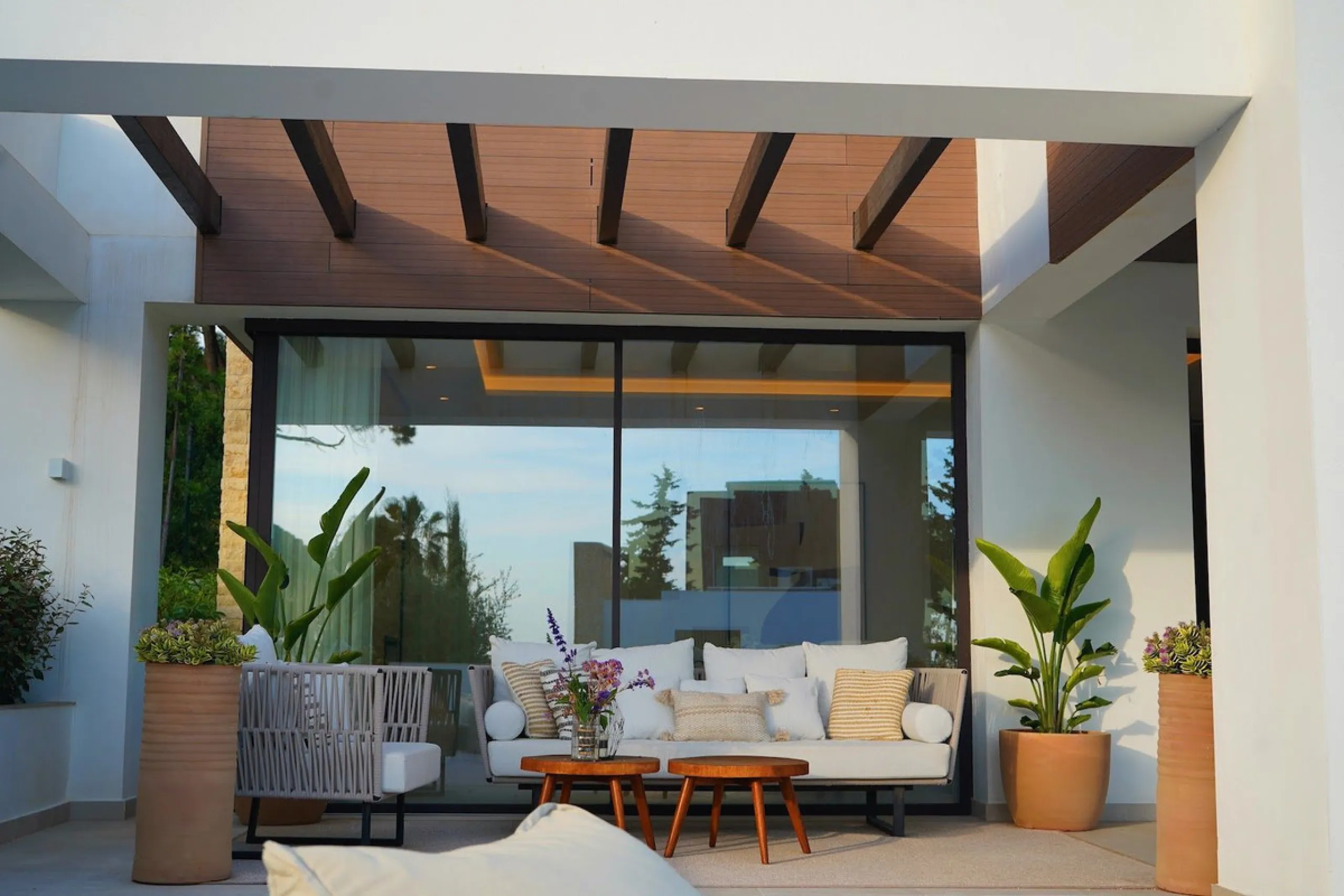 Modern luxury villa of exceptional qualities is located in a gated community, consisting of only 12 villas, with 24 hour security guards and concierge services situated in a green oasis on the edge of the famous Golden Mile and just a few metres from the 