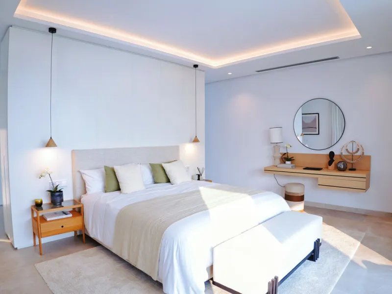 Modern luxury villa of exceptional qualities is located in a gated community, consisting of only 12 villas, with 24 hour security guards and concierge services situated in a green oasis on the edge of the famous Golden Mile and just a few metres from the 