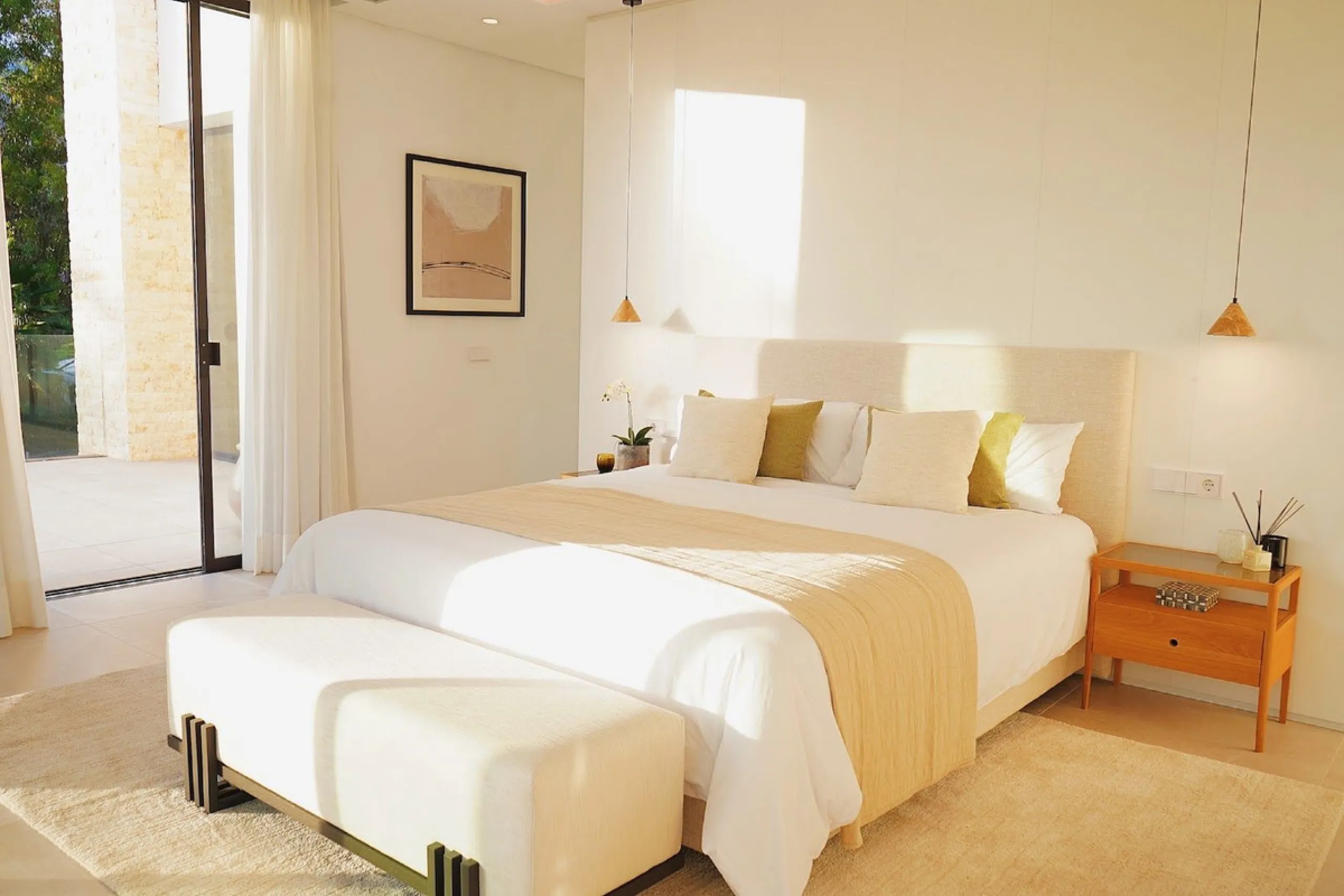 Modern luxury villa of exceptional qualities is located in a gated community, consisting of only 12 villas, with 24 hour security guards and concierge services situated in a green oasis on the edge of the famous Golden Mile and just a few metres from the 