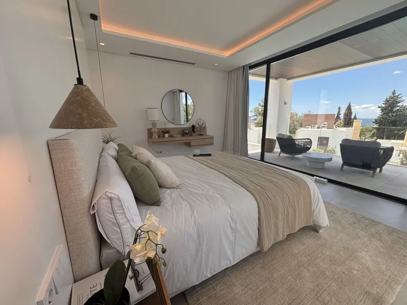 Modern luxury villa of exceptional qualities is located in a gated community, consisting of only 12 villas, with 24 hour security guards and concierge services situated in a green oasis on the edge of the famous Golden Mile and just a few metres from the 