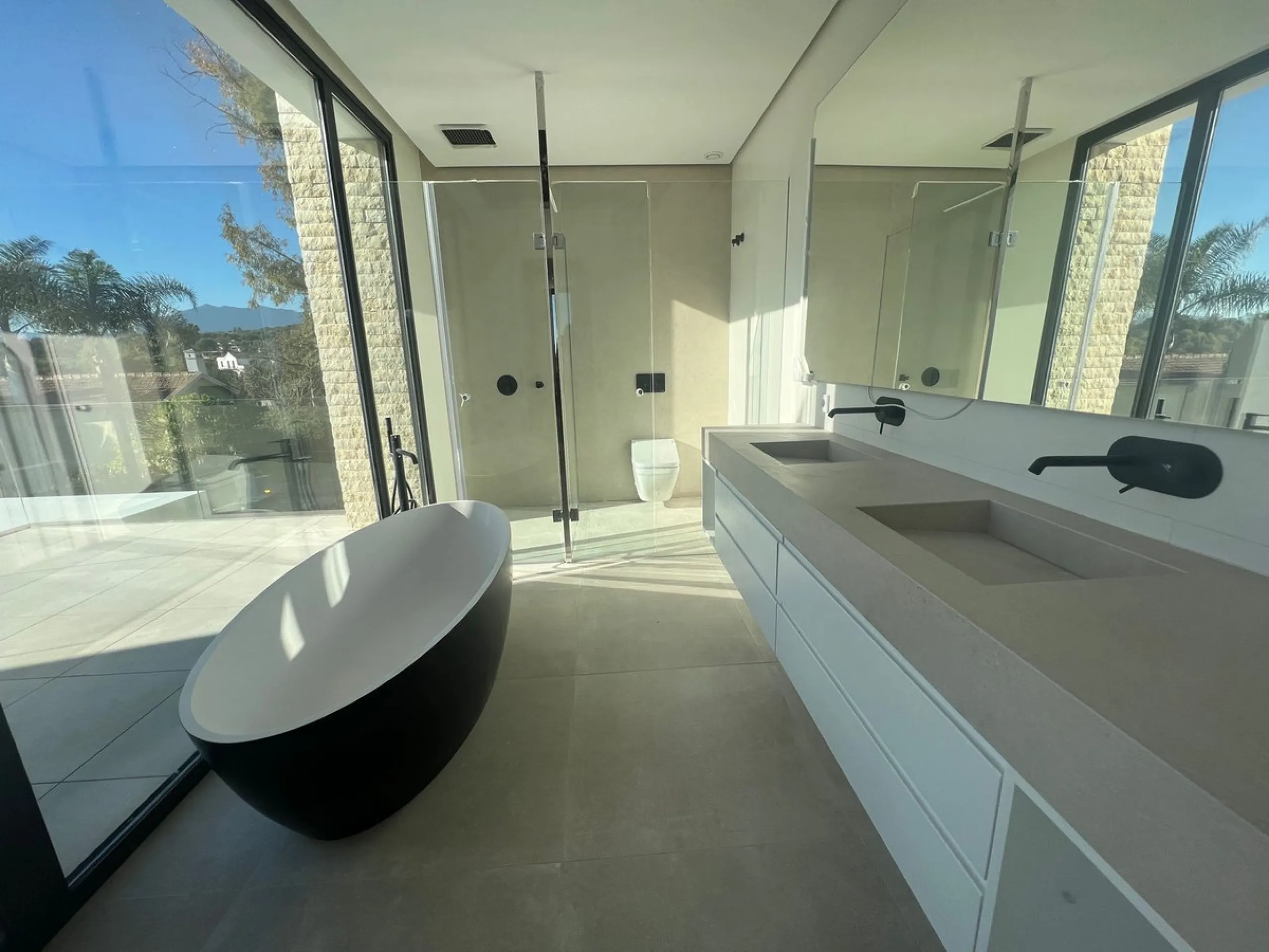 Modern luxury villa of exceptional qualities is located in a gated community, consisting of only 12 villas, with 24 hour security guards and concierge services situated in a green oasis on the edge of the famous Golden Mile and just a few metres from the 