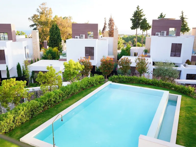 Modern luxury villa of exceptional qualities is located in a gated community, consisting of only 12 villas, with 24 hour security guards and concierge services situated in a green oasis on the edge of the famous Golden Mile and just a few metres from the 