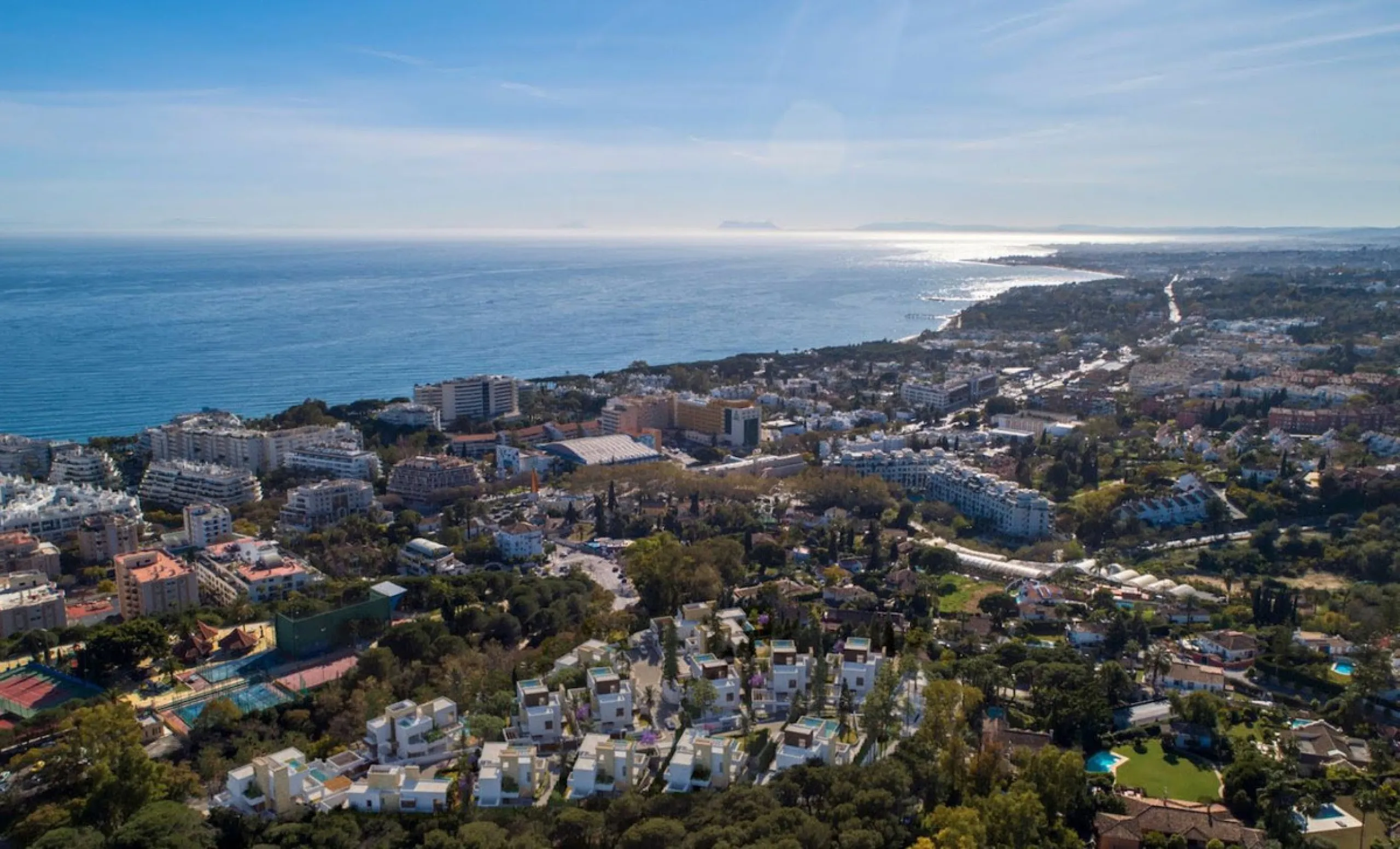 Modern luxury villa of exceptional qualities is located in a gated community, consisting of only 12 villas, with 24 hour security guards and concierge services situated in a green oasis on the edge of the famous Golden Mile and just a few metres from the 