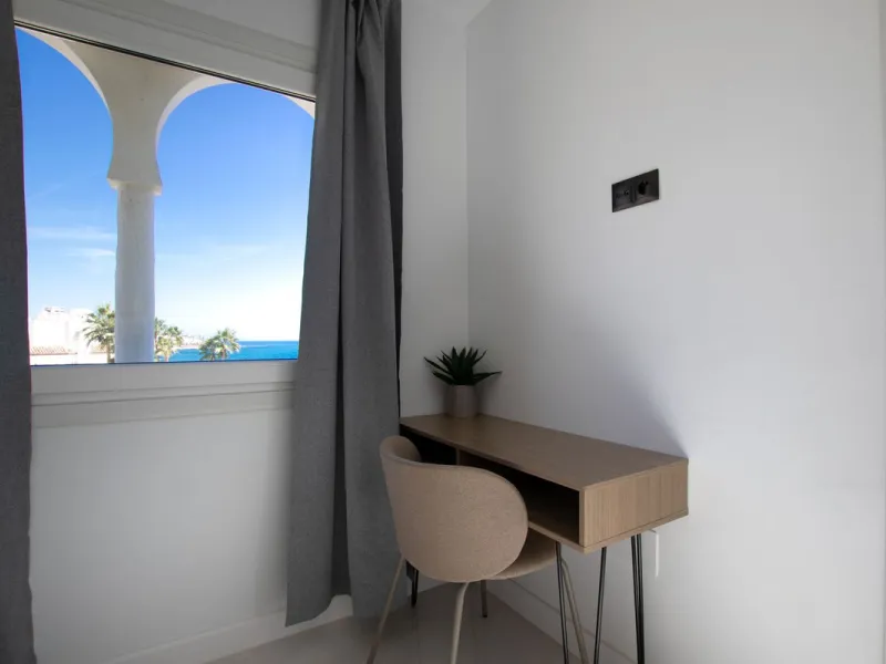 Exclusively! This unique penthouse for rent is located on the Costa del Sol, front line beach, with stunning views of the sea, sand, beach, Africa, Gibraltar, the promenade.