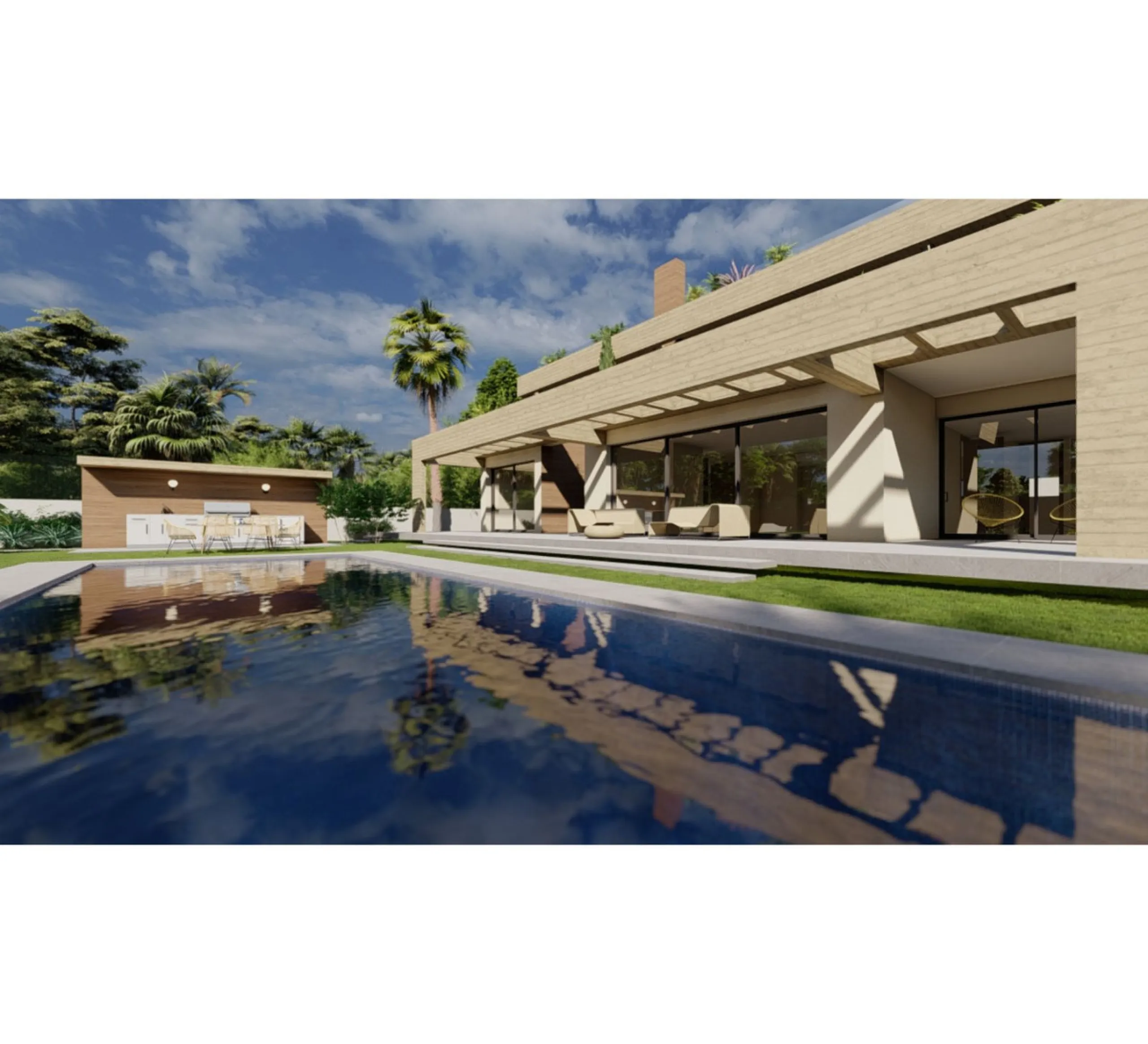 ESTEPONA, NEW GOLDEN MILE, BEACHSIDE PLOT WITH MODERN VILLA PROJECT & LICENCE INCLUDED IN THE PRICE (the cost of construction is NOT included)