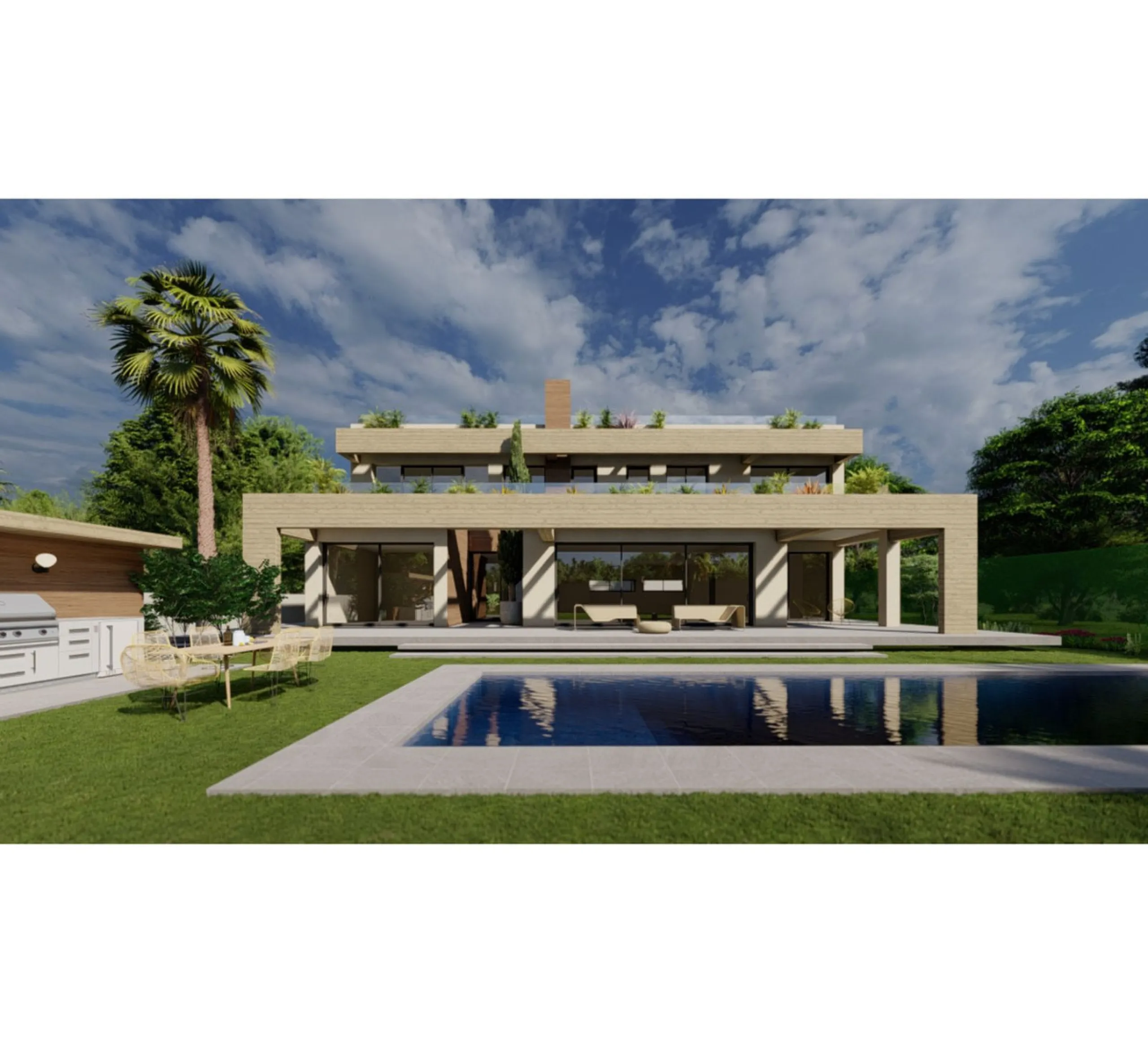 ESTEPONA, NEW GOLDEN MILE, BEACHSIDE PLOT WITH MODERN VILLA PROJECT & LICENCE INCLUDED IN THE PRICE (the cost of construction is NOT included)
