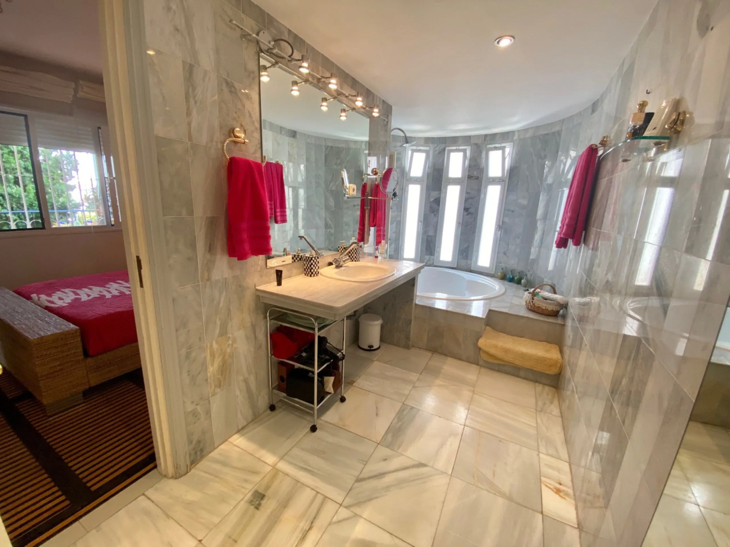 This impressive apartment is situated in the prestigious Nagüeles area on the renowned Marbella Golden Mile, offering a prime location in Marbella, Malaga. The property provides convenient access to a range of amenities and is ideally positioned near tran