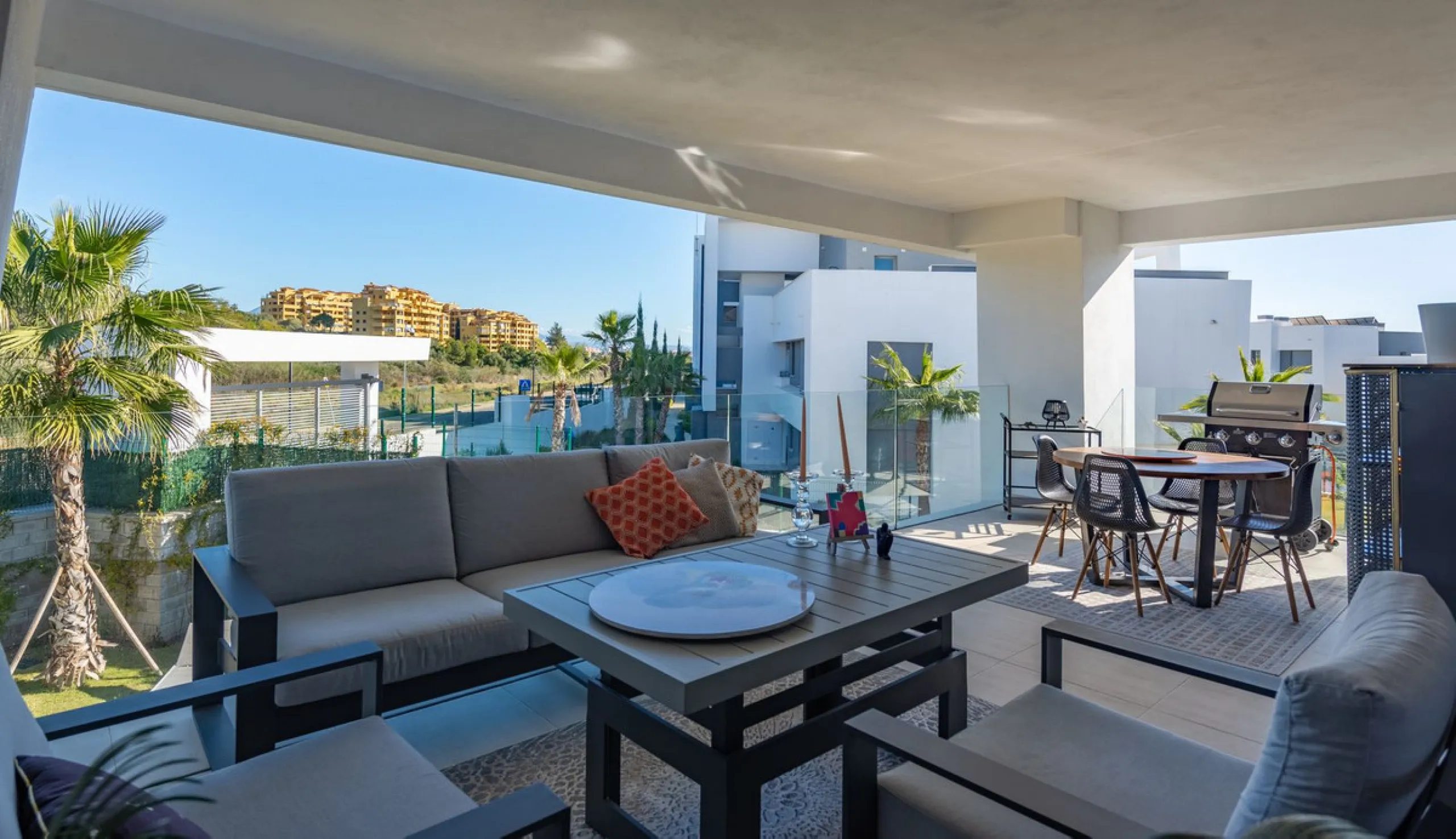 Nestled in the heart of the New Golden Mile, this enchanting 2-bedroom, 2-bathroom apartment offers a unique and captivating feature-mountain views that will take your breath away.