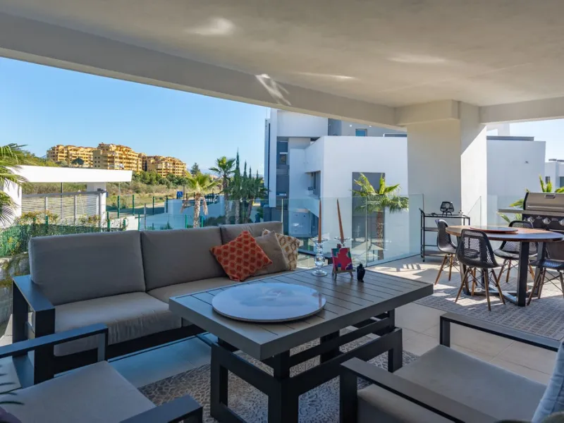 Nestled in the heart of the New Golden Mile, this enchanting 2-bedroom, 2-bathroom apartment offers a unique and captivating feature-mountain views that will take your breath away.