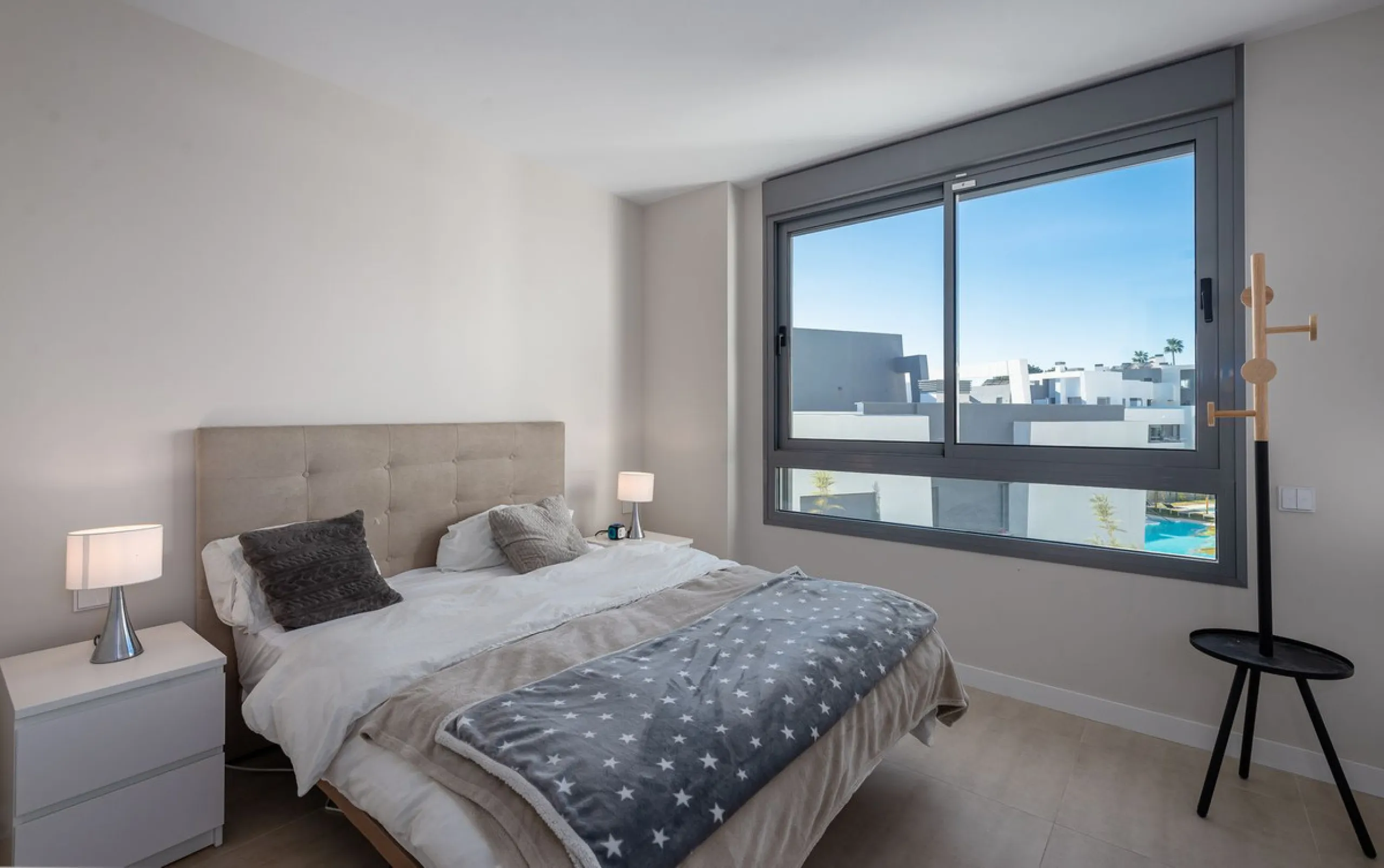 Nestled in the heart of the New Golden Mile, this enchanting 2-bedroom, 2-bathroom apartment offers a unique and captivating feature-mountain views that will take your breath away.