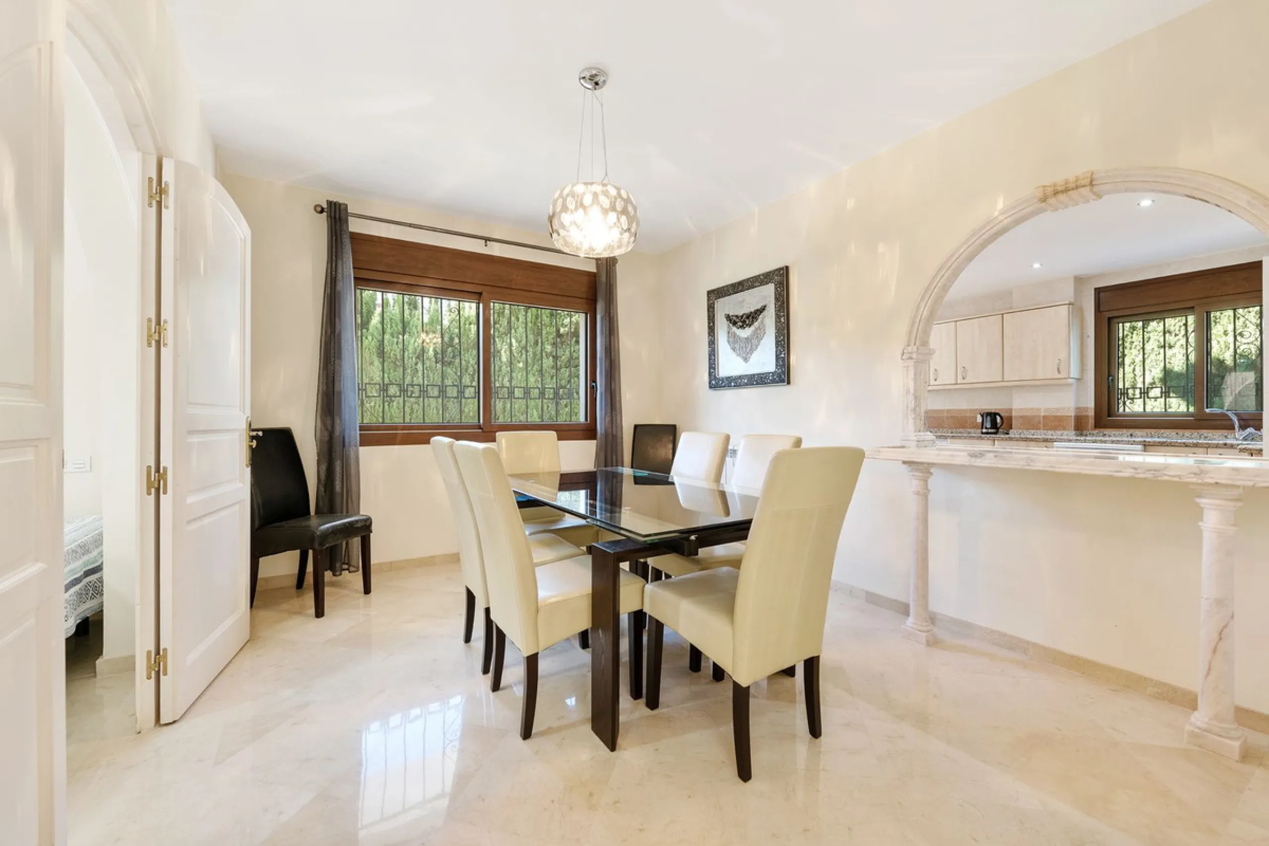 Villa "Casa Nina" is a characteristic Andalucian style modernised house, beautifully set in a tranquil location of Atalaya Alta, on the border between Estepona and Marbella - west of the enchanting Marbella city centre (10 min drive), and just a 5 minute 